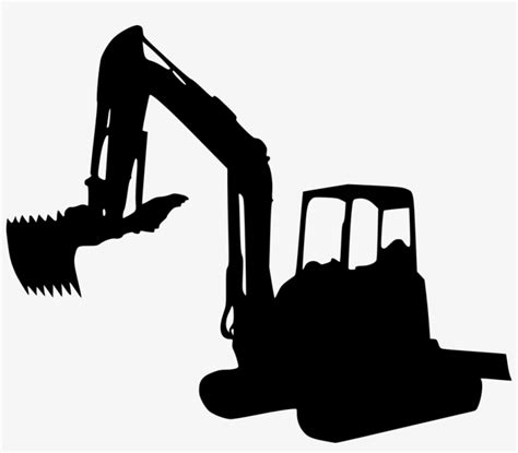 mini excavator sillhoette|excavator silhouette clip art.